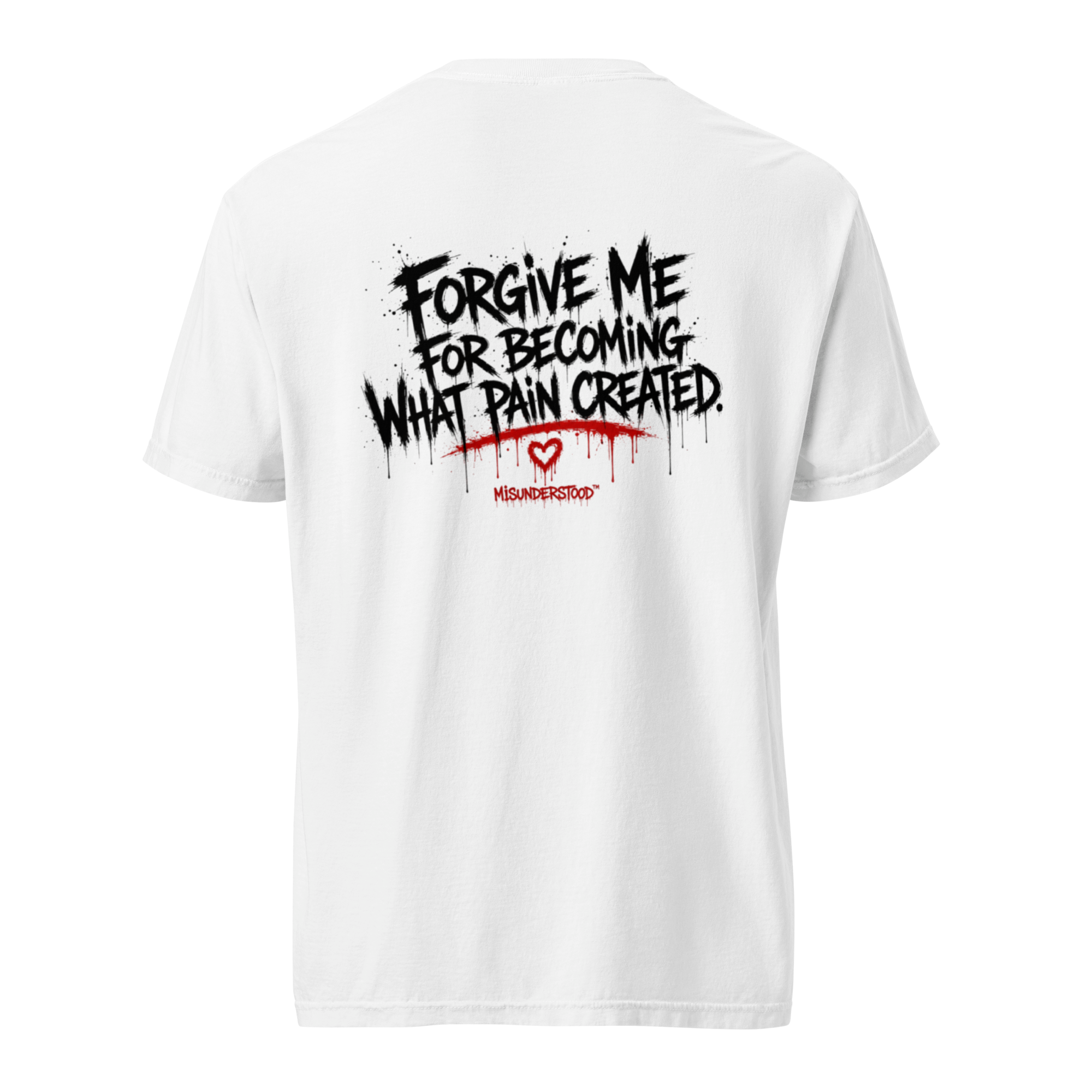 SUPREME GOD Misunderstood Graphic Tee white back mockup
