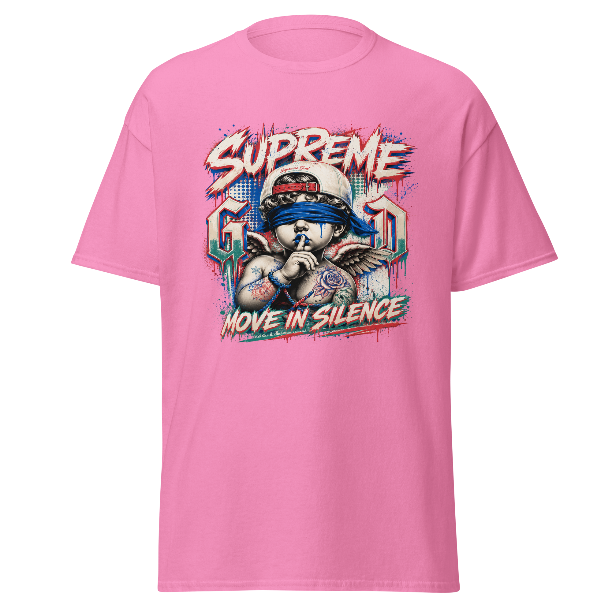 Supreme God Move In Silence graphic T-shirt - azalea