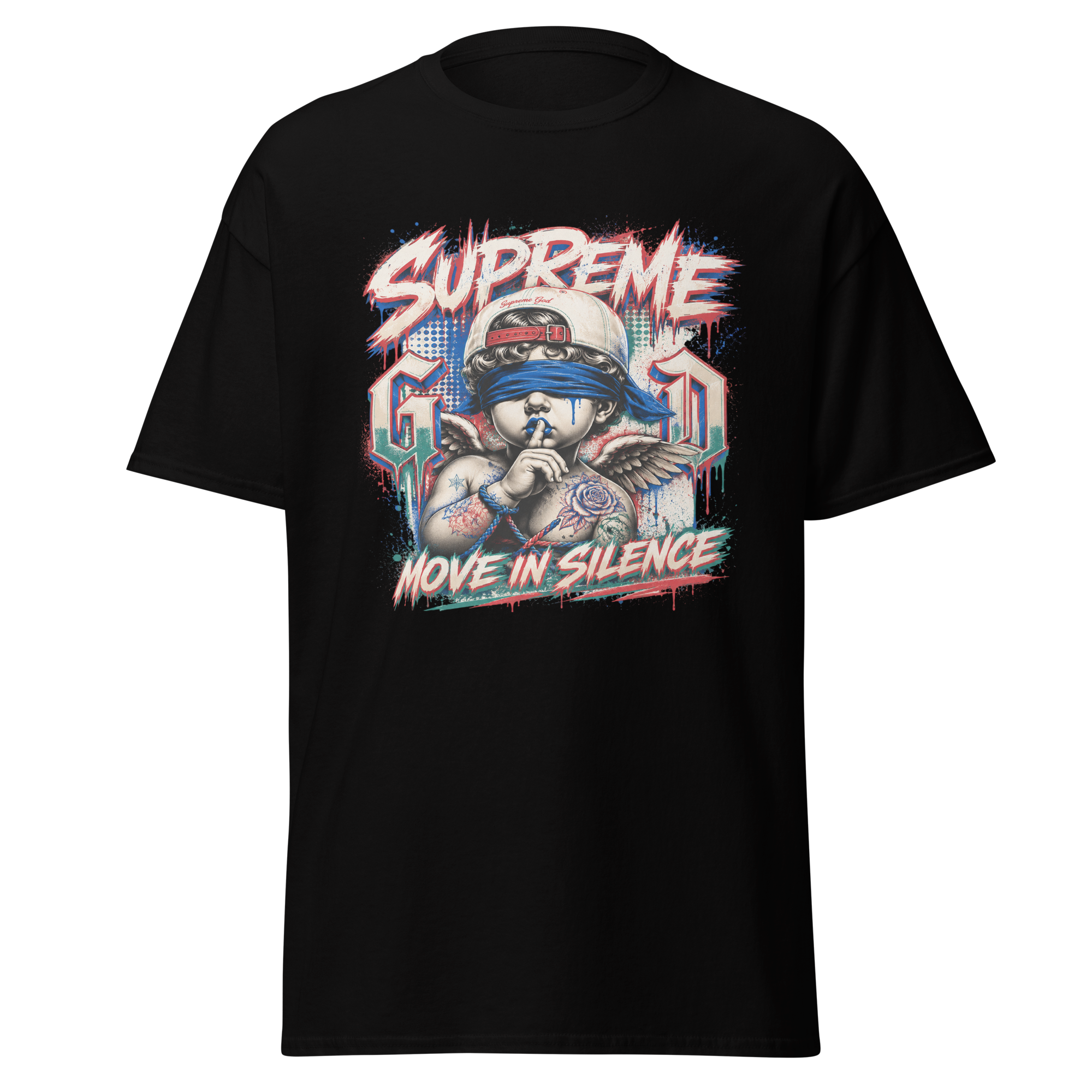 Supreme God Move In Silence graphic T-shirt - black