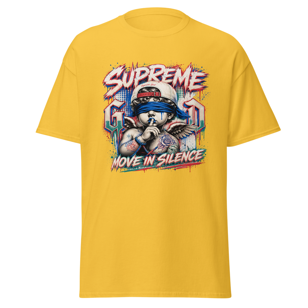 Supreme God Move In Silence graphic T-shirt - daisy yellow