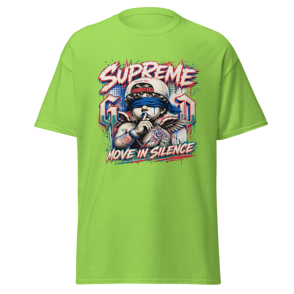 Supreme God Move In Silence graphic T-shirt - lime