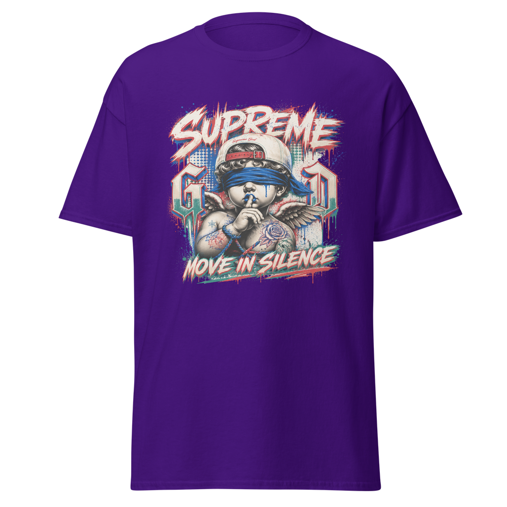 Supreme God Move In Silence graphic T-shirt - purple