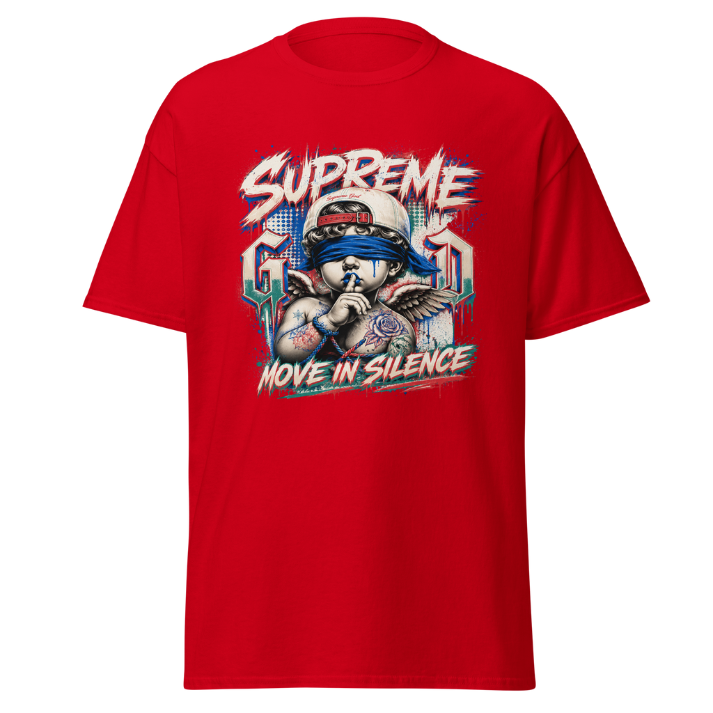 Supreme God Move In Silence graphic T-shirt - red