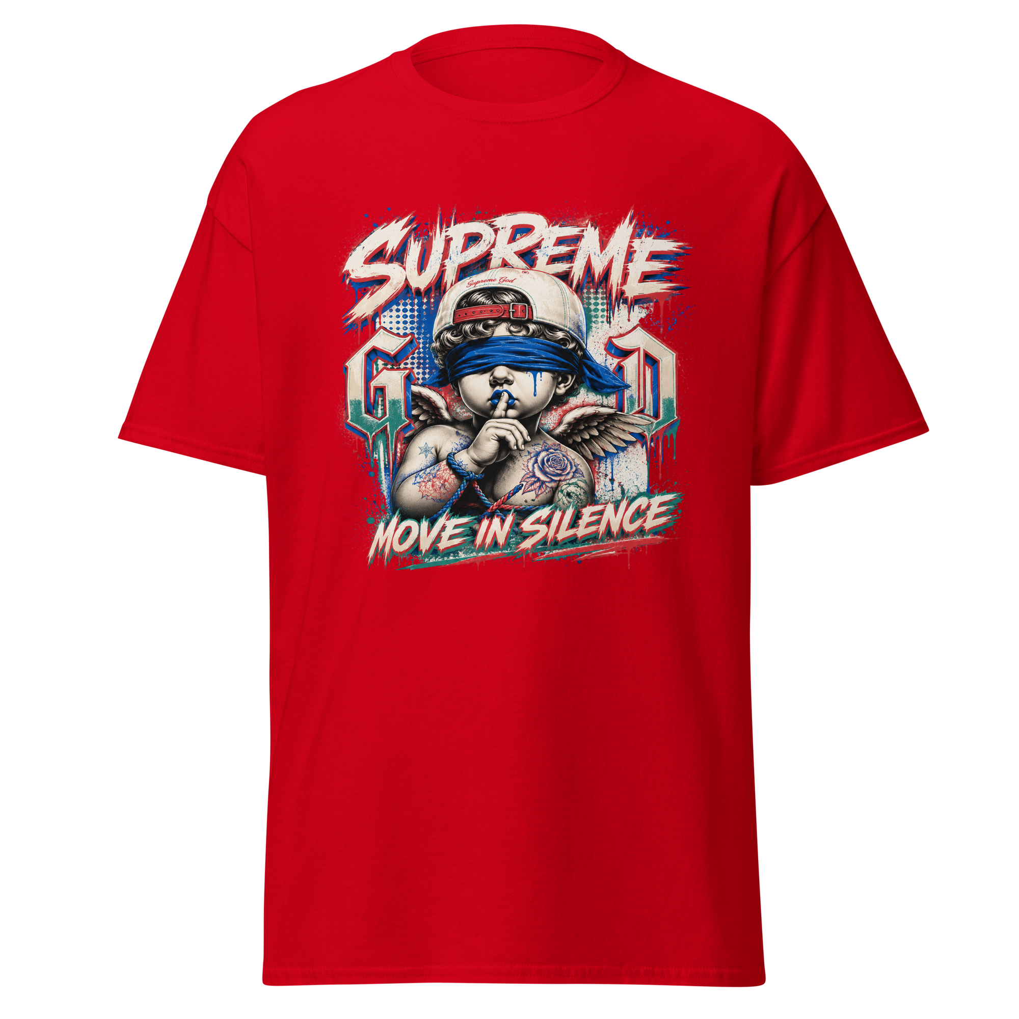 Supreme God Move In Silence graphic T-shirt - red
