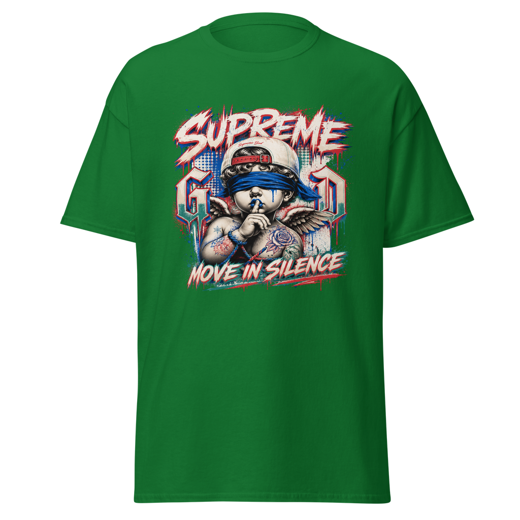 Supreme God Move In Silence graphic T-shirt - turf green