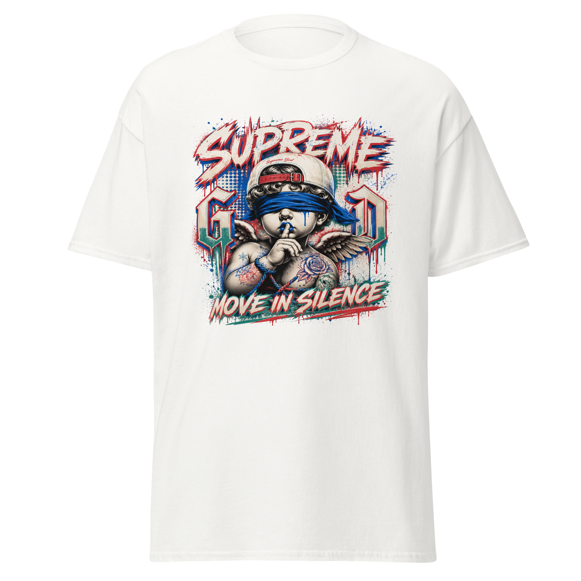Supreme God Move In Silence graphic T-shirt - white