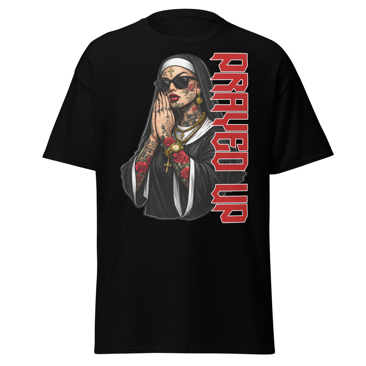 SUPREME GOD Prayed Up Nun Tee - Black