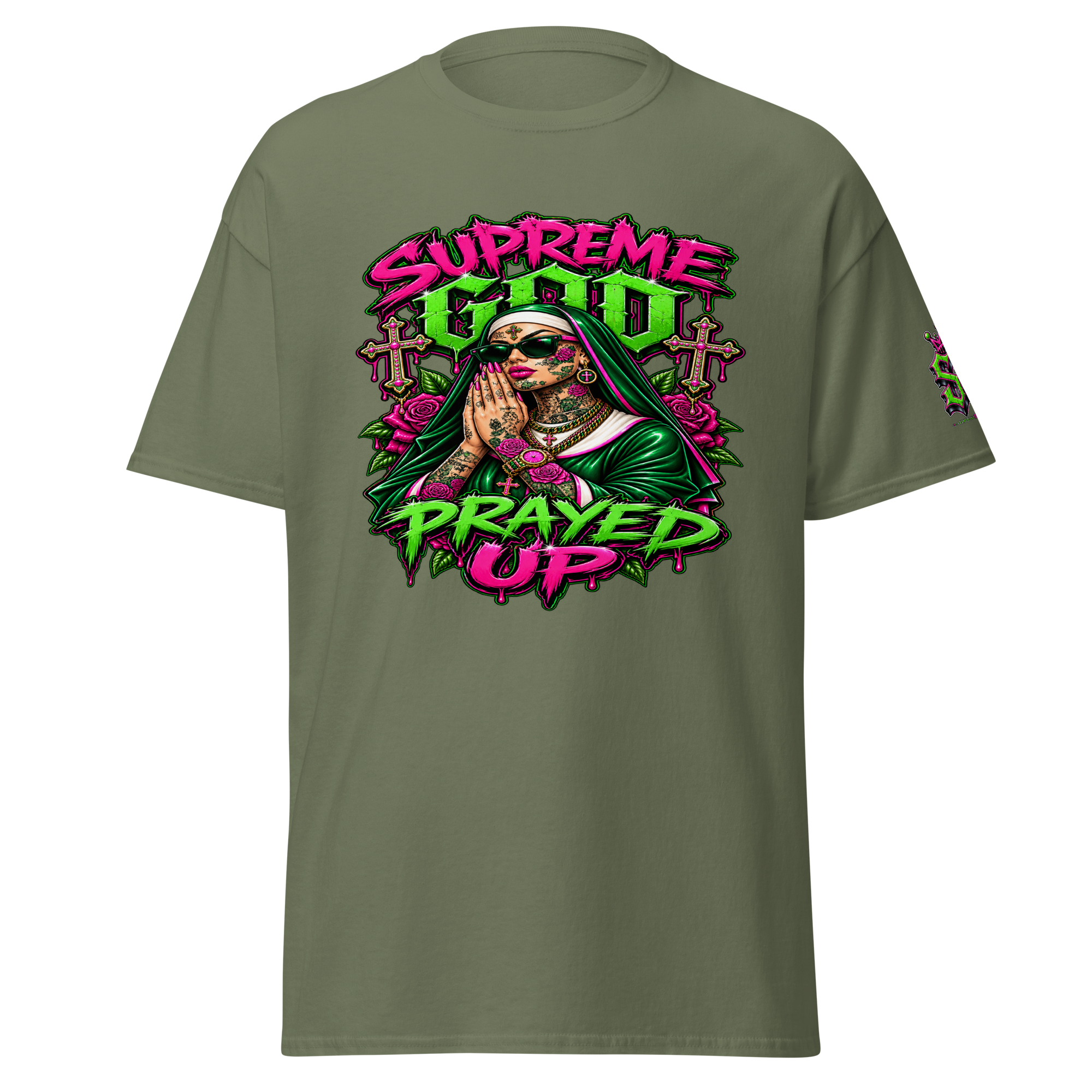 Supreme God Prayed Up - Military Green