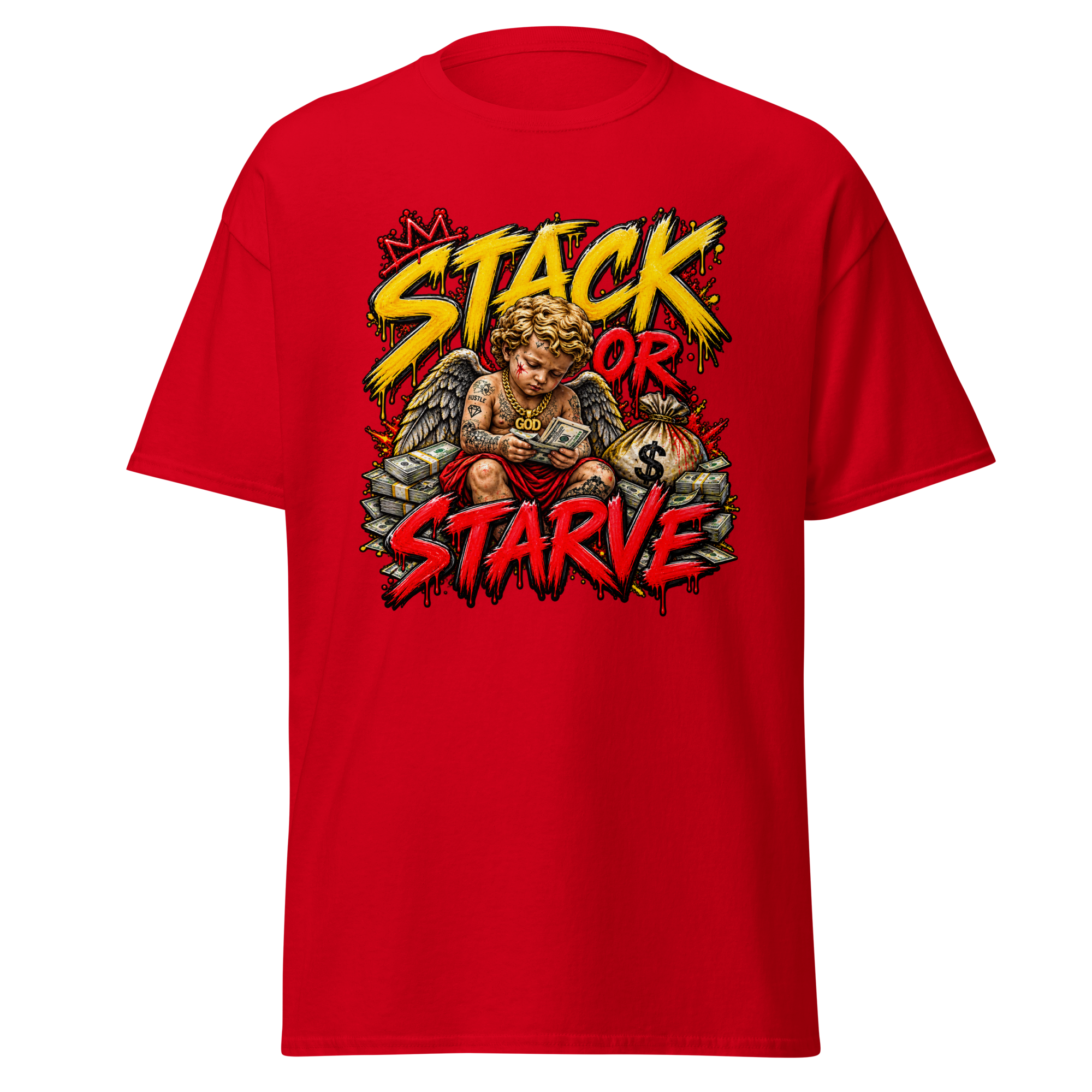 Supreme God Stack or Starve Tee - Red