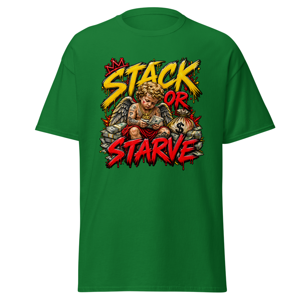 Supreme God Stack or Starve Tee - Turf Green