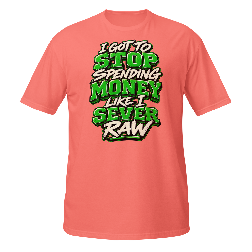 Supreme God Stop Spending Money Tee - Coral Silk