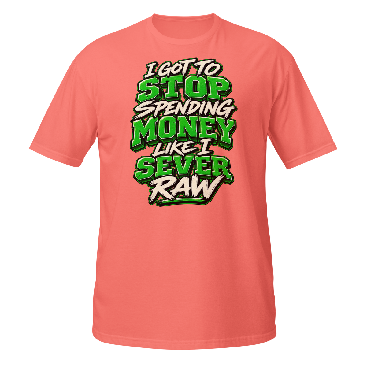 Supreme God Stop Spending Money Tee - Coral Silk