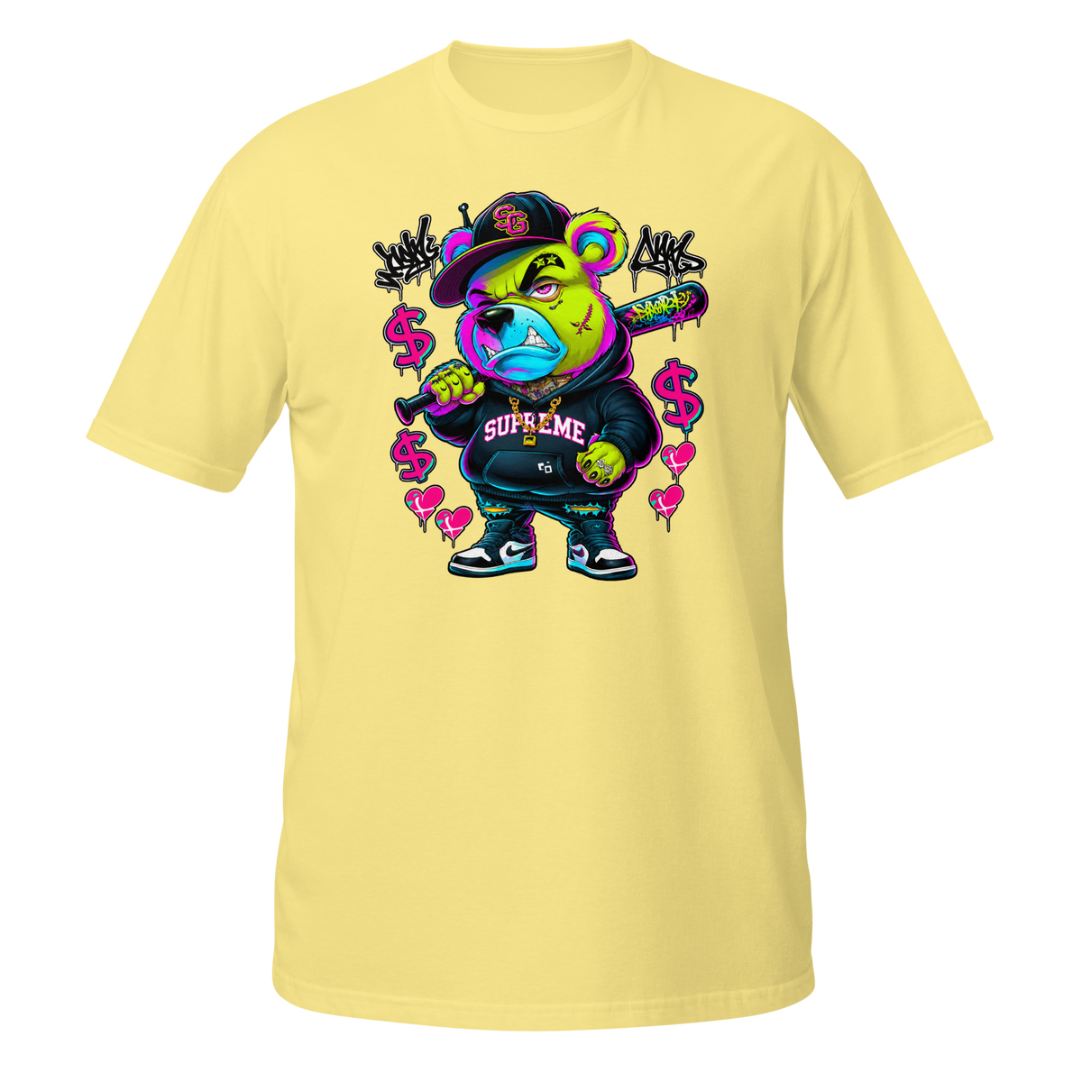 Supreme God Street Savage Bear Tee - Cornsilk