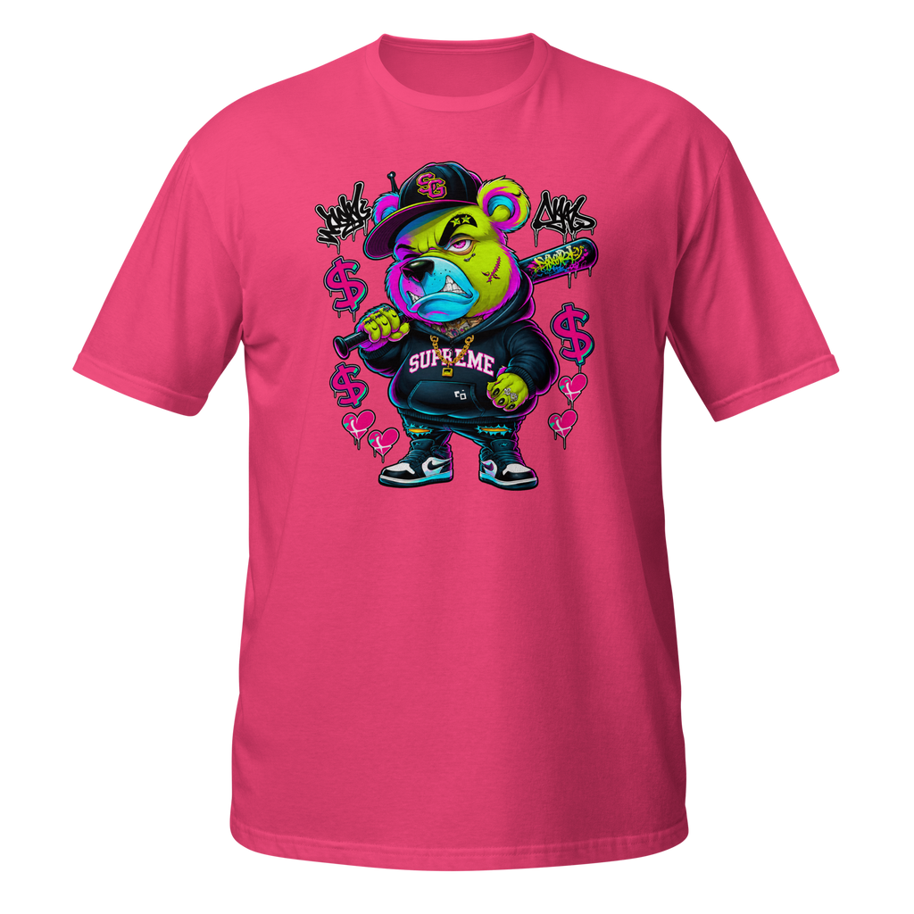 Supreme God Street Savage Bear Tee - Heliconia