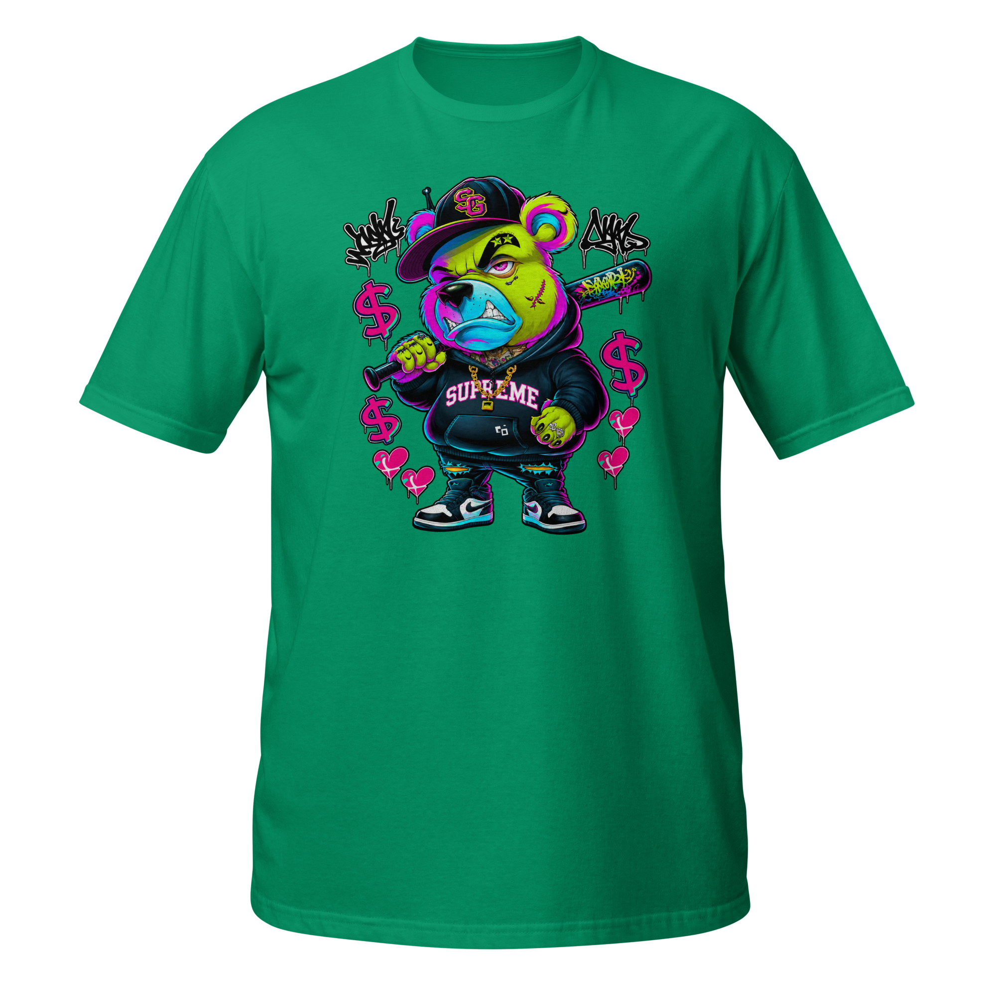 Supreme God Street Savage Bear Tee - Kelly Green