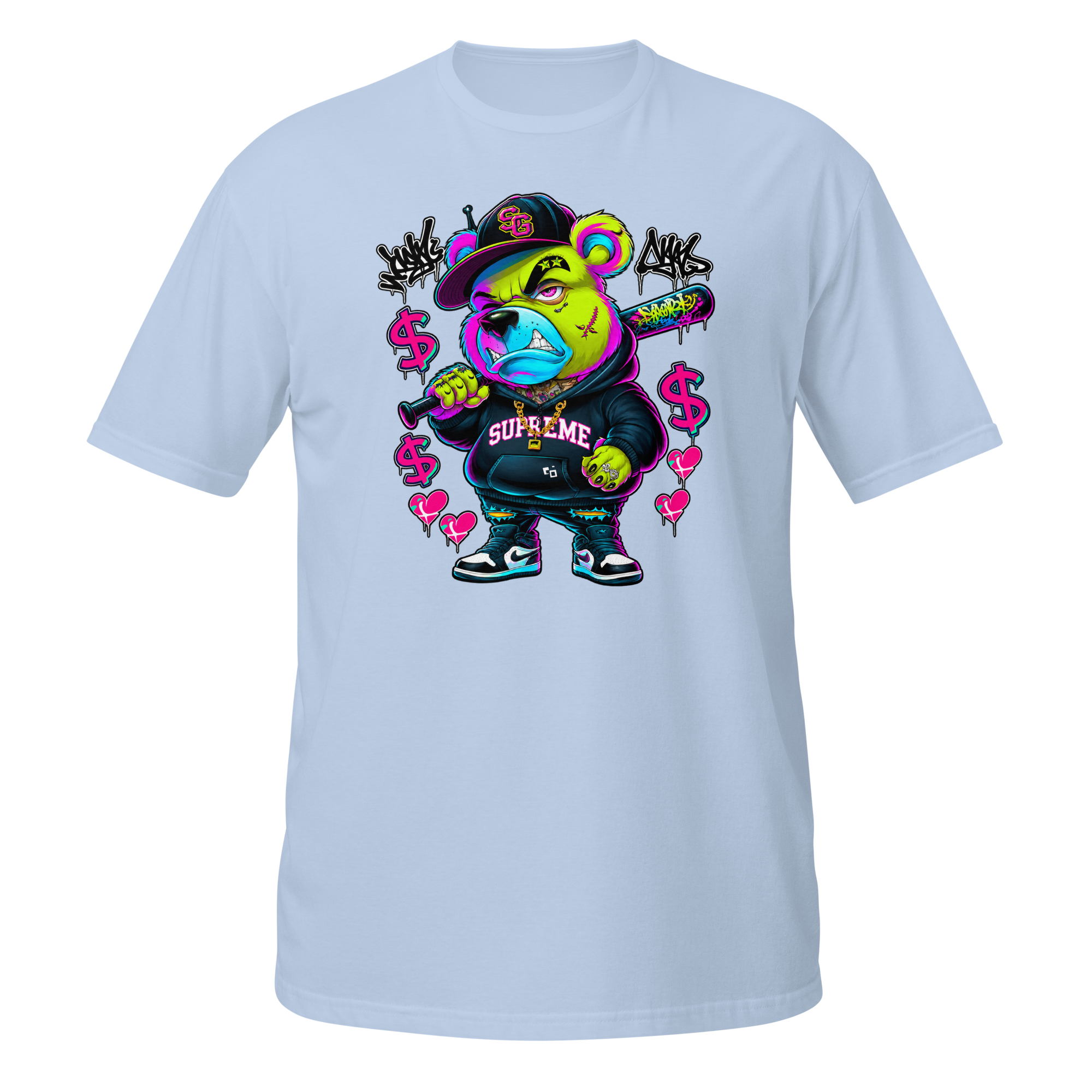 Supreme God Street Savage Bear Tee - Light Blue