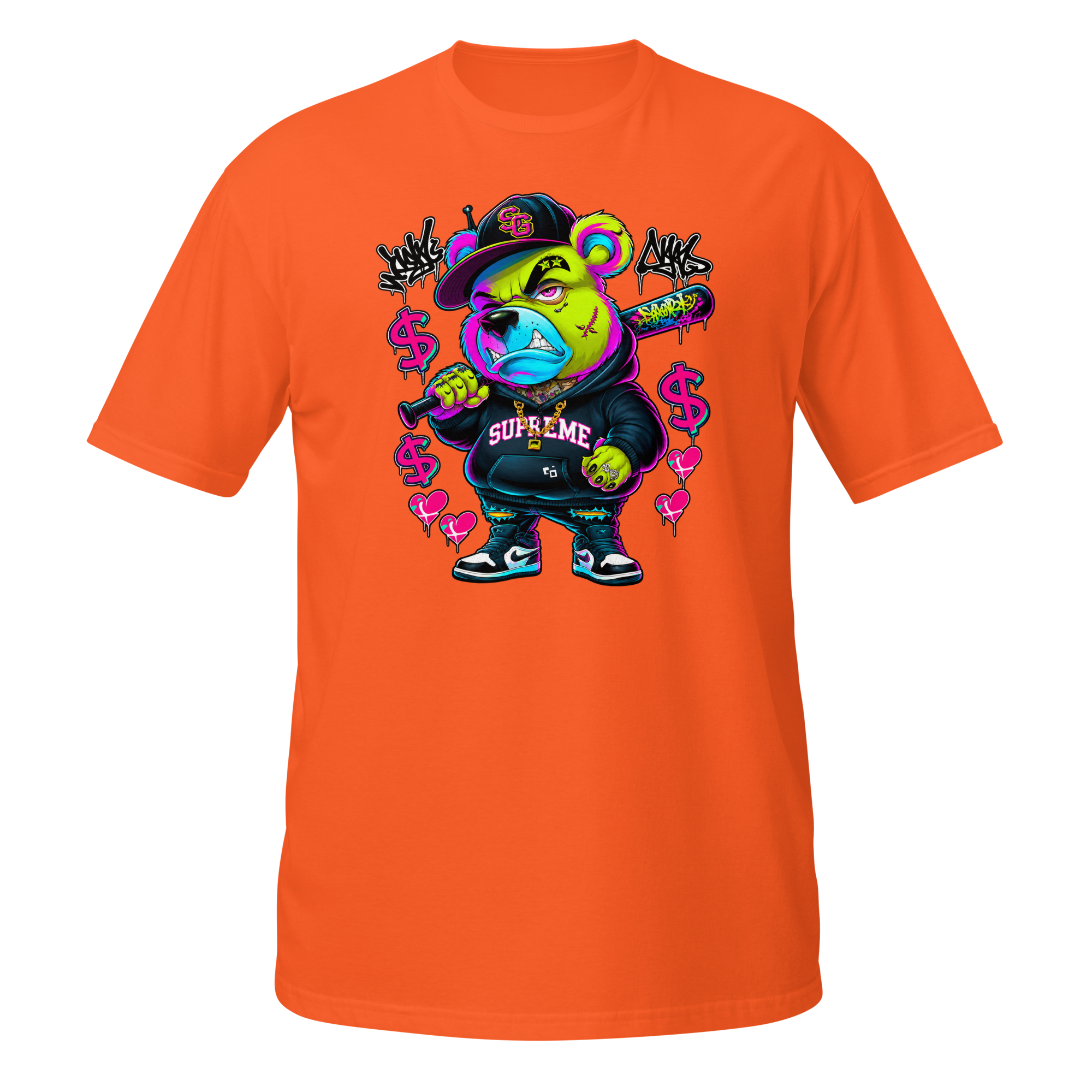 Supreme God Street Savage Bear Tee - Orange