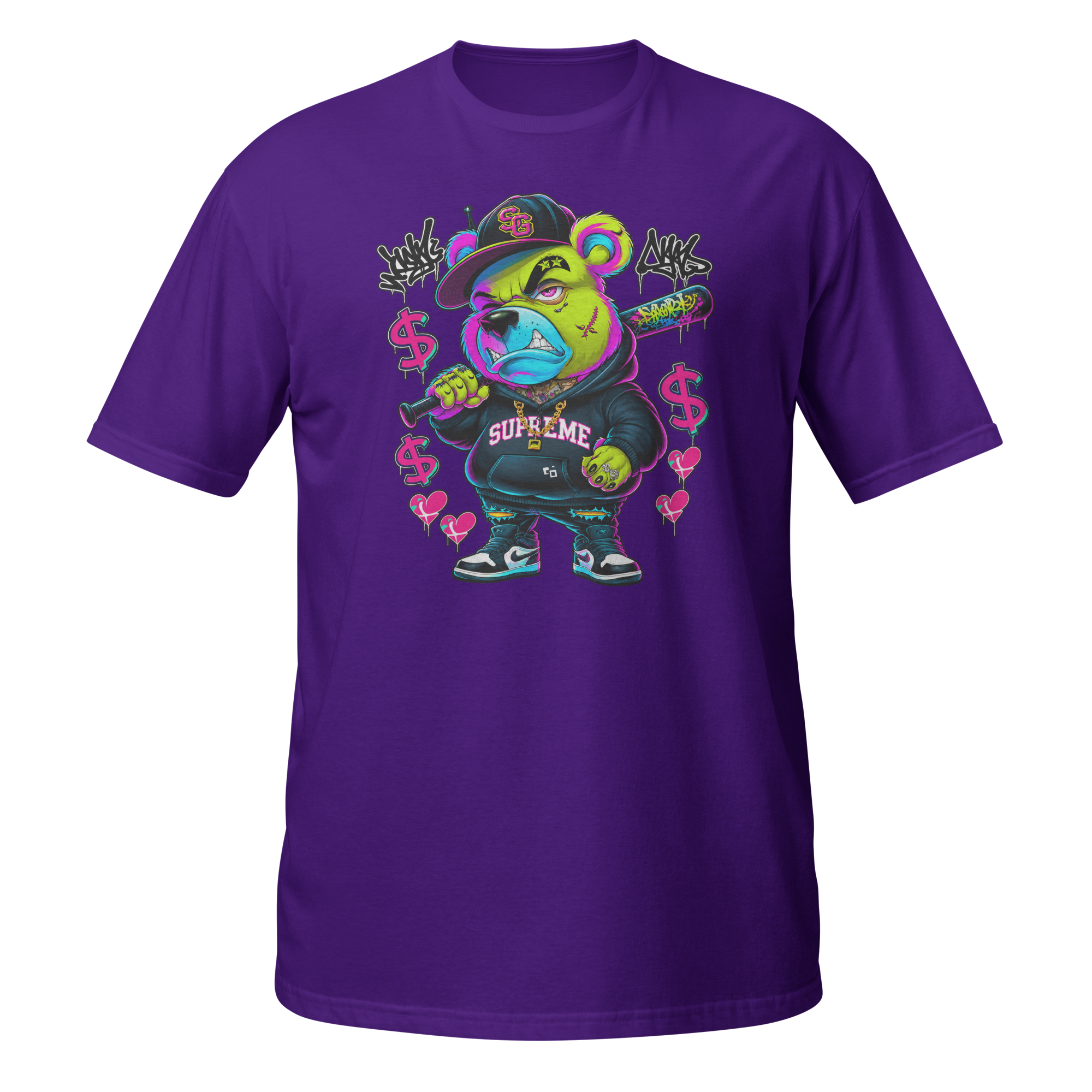 Supreme God Street Savage Bear Tee - Purple