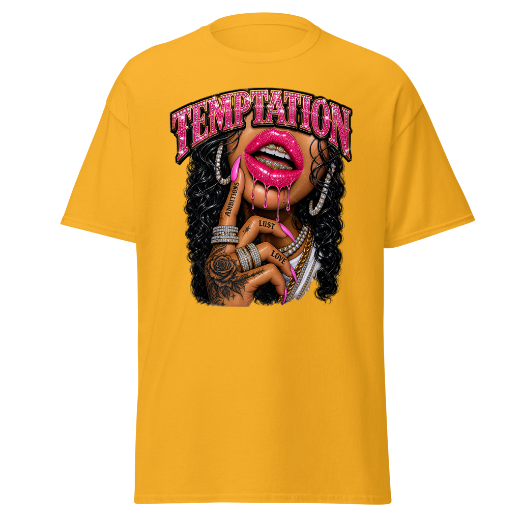 Supreme Goddess Ambition Lust and Love Tee - Gold