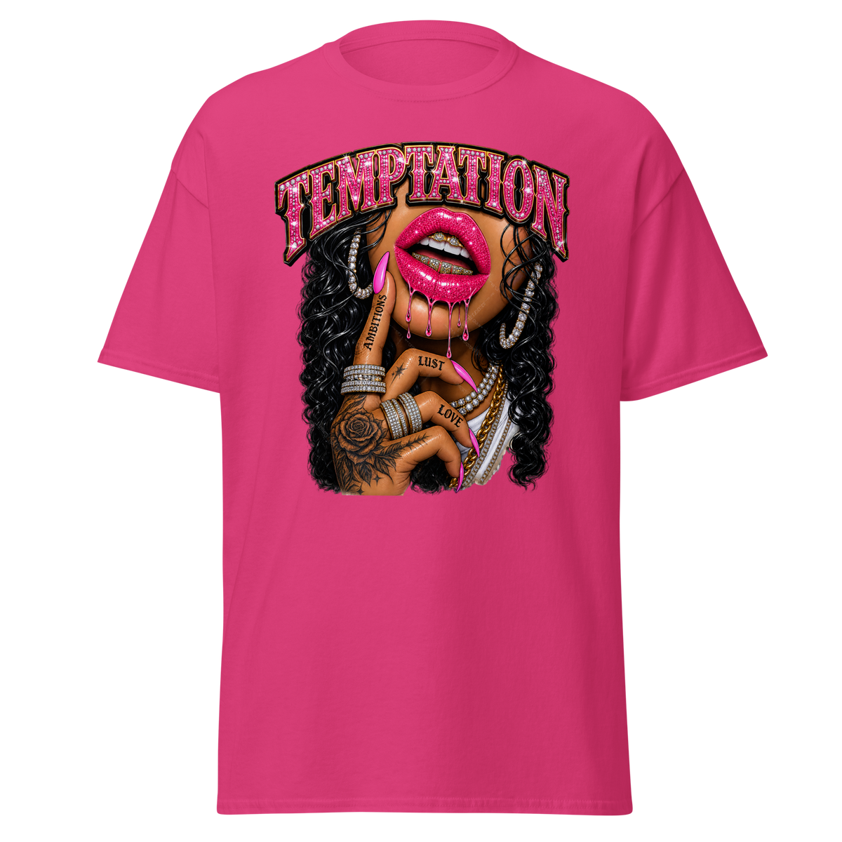 Supreme Goddess Ambition Lust and Love Tee - Heliconia